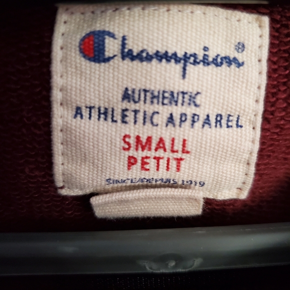 Small Champion Crewneck Sweatshirt Burgundy - Picture 2 of 2